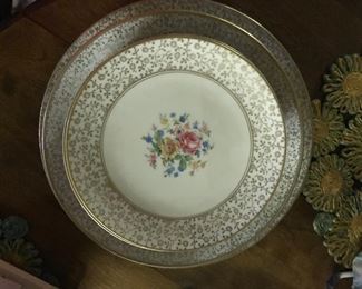 gold trimmed china