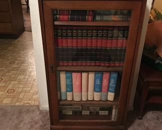 Antique Mahogany Bookcase Cabinet 50's