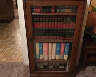 Antique  Mahogany Bookcase Cabinet 50's