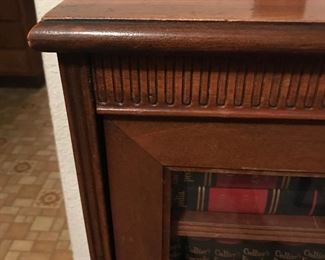 Details on antique bookcase