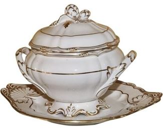 5. SPODE Sheffield Porcelain Tureen with Lid and Tray