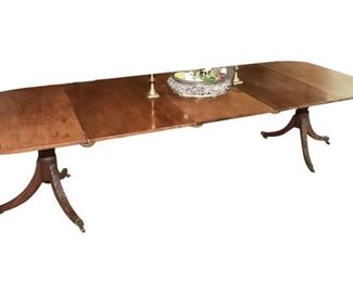 8. Antique Regency Style Mahogany Dining Table