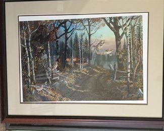 Grouse & Cabin Signed by TERRY DOUGHTRY
