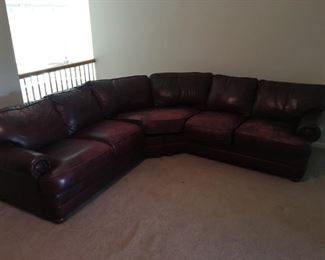 Leather sofa sectional set