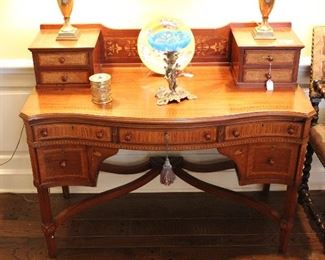 Curved Front Inlay Desk