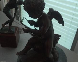 Collection of bronze figurines