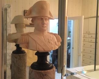 Napoleon bust on marble pedestal
