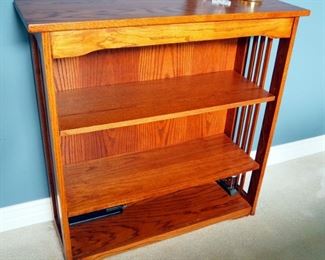 Solid Wood Bookshelf With 2 Adjustable Shelves, 36" x 36" x 12.5"