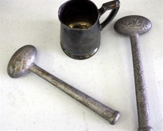 TWA Aluminum Pilot Ice Hammers And International Silver Company Commemorative TWA Creamer