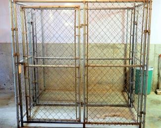 Galvanized Steel Dog Runs, With Heavy Gauge Chain Link Or Steel Panels, 6' x 8'x 6', Qty. 3 , Includes Heavy Duty Foam Mats Qty. 2