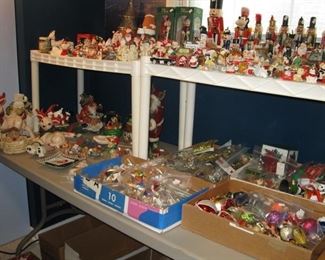 Newer Christmas items and lots of nutcrackers