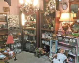 curios & bookcases for sale, too!