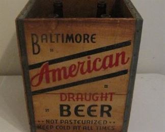 1950's rare American Beer crate w/ bottles. Baltimore brewery 