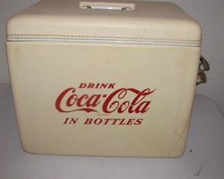 Vintage "scarce" white coca cola cooler 
