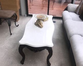 MARBLE TOP COFFEE TABLE
