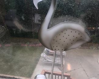 FLAMINGO GLASS ORNAMENT