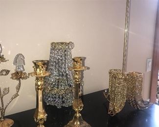 FANCY PAIR OF CANDLESTICKS