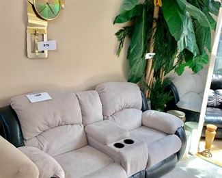 RECLINING LOVESEAT WITH CONSOLE