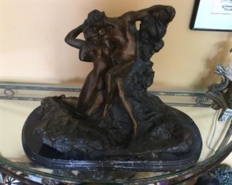 BRONZE SCULPTURE BY RODIN “ETERNAL SPRING” NUM 12 of 50.  SIGNED BARBEDIEN FOUNDRY