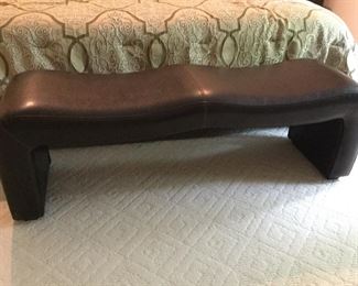 LEATHER BENCH  56" LONG  (NOT PART OF SET)