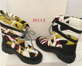 PUCCI LACE FRONT WINTER BOOTS