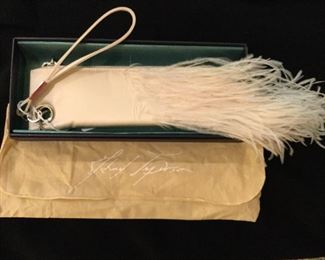 "FABULOUS"  FEATHER CLUTCH BY MICHAEL TEPERSON