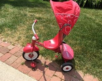 (2) AVAILABLE  RADIO FLYER  TODDLER CANOPY TRICYCLE 