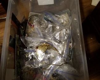 Lots of bagged and unbagged jewelry