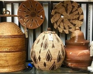 African baskets with certificates