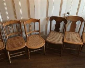 6 Cane Chairs MarriedNot All Matching