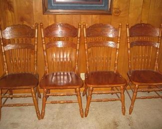 4 oak chairs