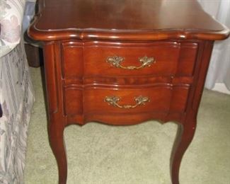 pair of cherry end tables