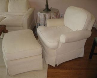 Club chair and ottoman
