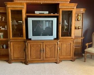 Oak entertainment center