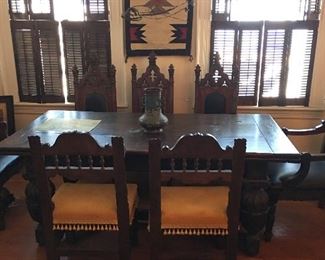 Refractory Table. Gothic Chairs