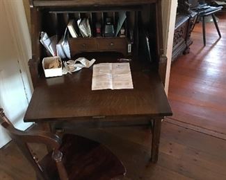 Arts and Craft slant front desk