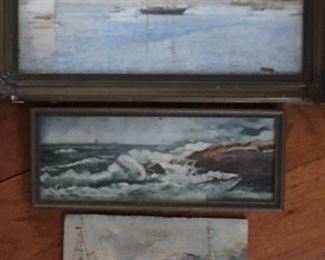Lots of marine paintings oil and water colors