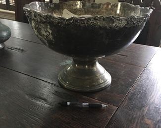 Silver plate punch bowl