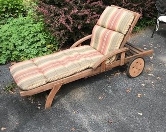 Vintage wooden lounge chair