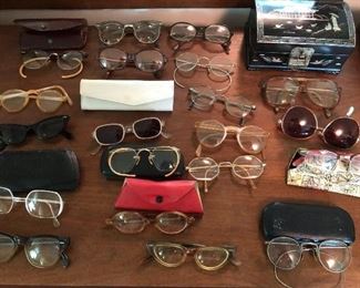 ANTIQUE GLASSES AND SUNGLASSES