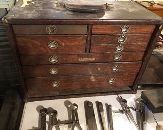 ANTIQUE WOOD TOOL BOX
