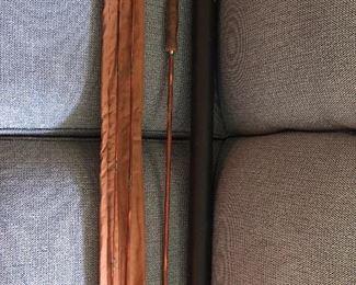 Antique Bamboo Fly Fishing Rod in container