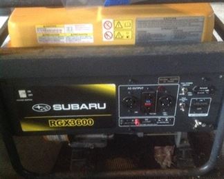 Subaru generator....RX 3600.  Has new spark plugs, fuel and carburetor in May 2019.  Less than 2 hours of run time.  Presale...$750