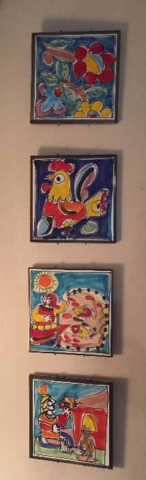 Colorful tiles by Gianfranco Ferre (Italy) - 8" square