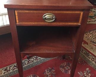 Vintage mahogany nightstand (28"H, 17"W, 14"D)