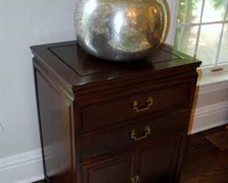 Hammered Silver Lamp and Chest