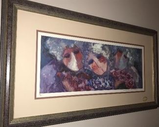 SIGNED AND NUMBERED LITHOGRAPH BY BARBARA A. WOOD - "Roses Are Red"