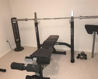 MWB 850 ADJUSTABLE WEIGHT BENCH W/200LBS WEIGHT SET