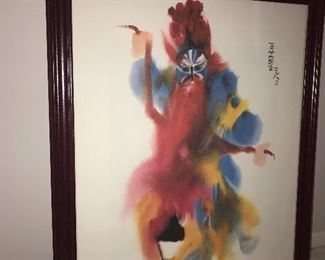 WANG LAN LIMITED EDITION SIGNED & NUMBERED LITHOGRAPH ENTITLED “RED BEARD”