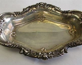 Sterling silver 6" bowl with repousse' pattern